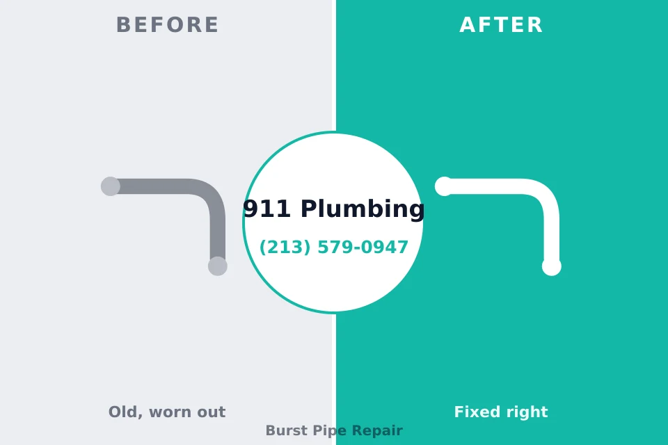 Before and after: plumbing repair Vine Grove, KY